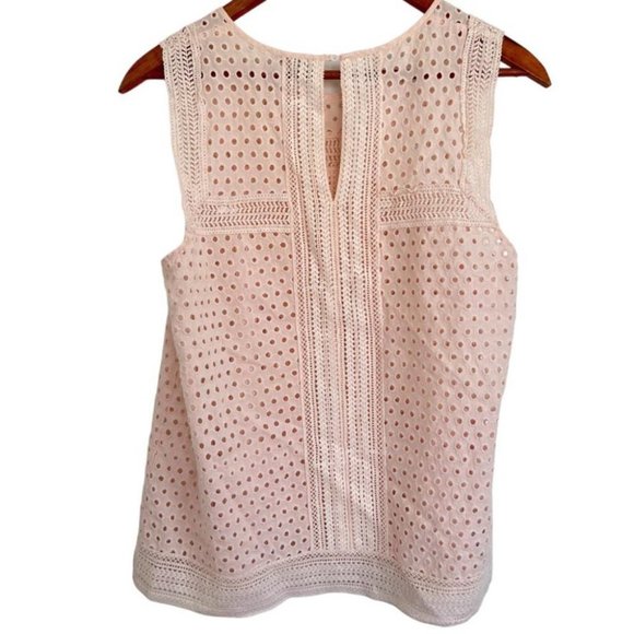 Club Monaco eyelet embroidered sleveless blouse - Picture 2 of 6